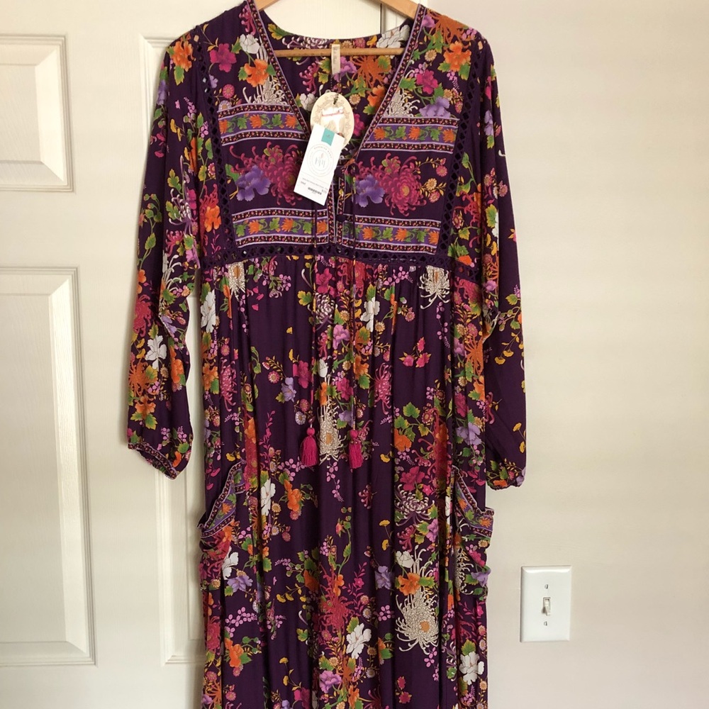 Tulle and Batiste Maxi Dress